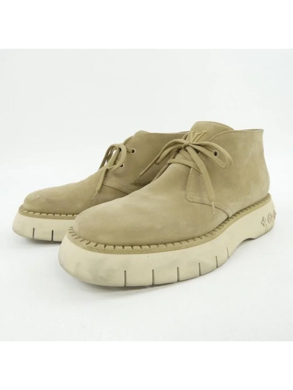 Louis Vuitton Bm0292 Size 7.5 Beige Boots - Picture 3 of 6